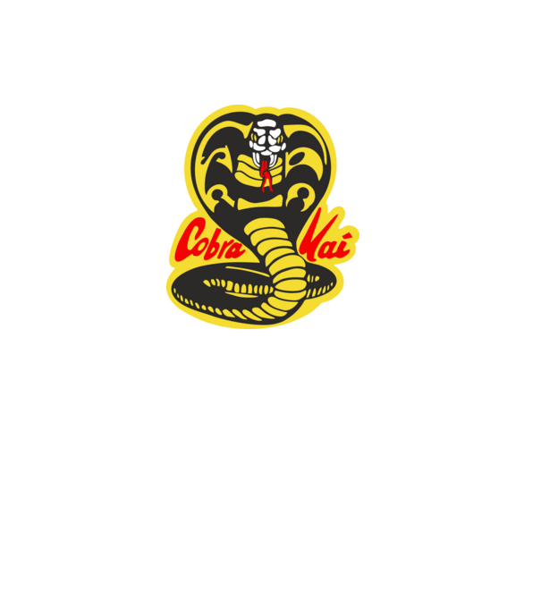 cobra kai logo model negru pe tricou