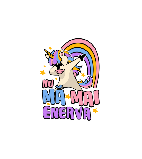 Nu mă mai enerva model alb pe tricou
