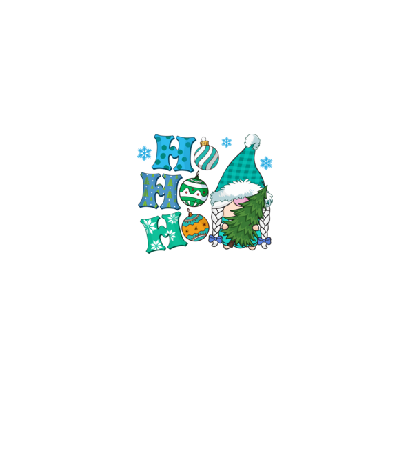 Ho-ho-ho gnome model albastru regal pe tricou