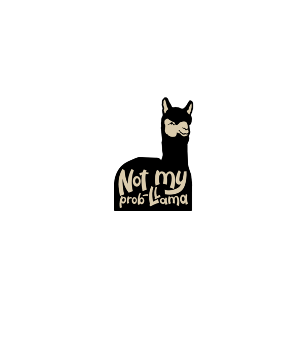 Not my problama model alb pe tricou
