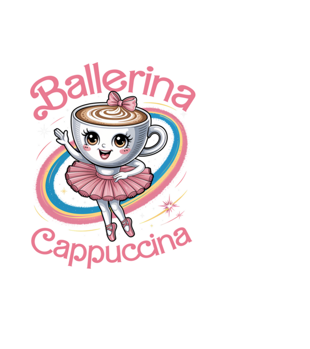 Ballerina Cappuccina model negru pe tricou
