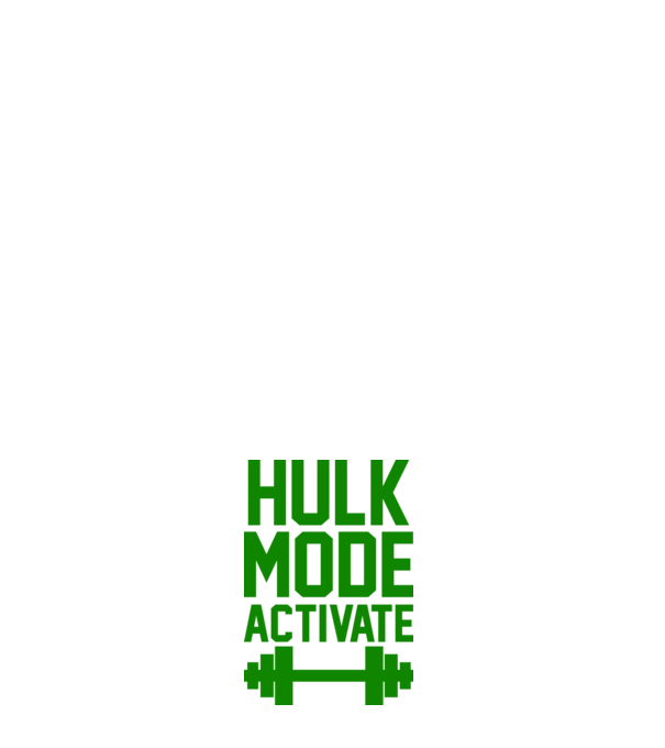 Hulk mode model alb pe tricou