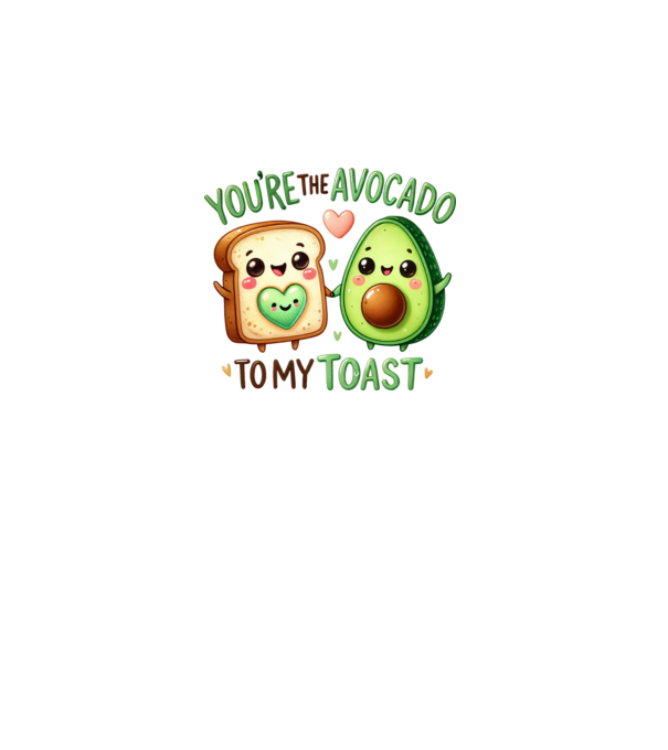 Avocado to my Toast model alb pe tricou