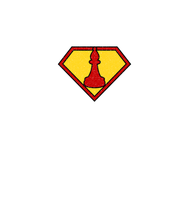 SuperChess alergător de șah model albastru regal pe tricou