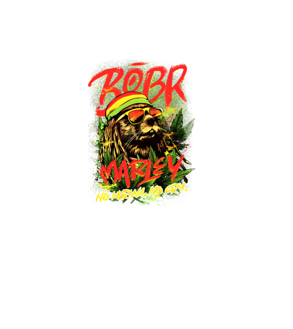 BÓBR MARLEY model negru pe tricou