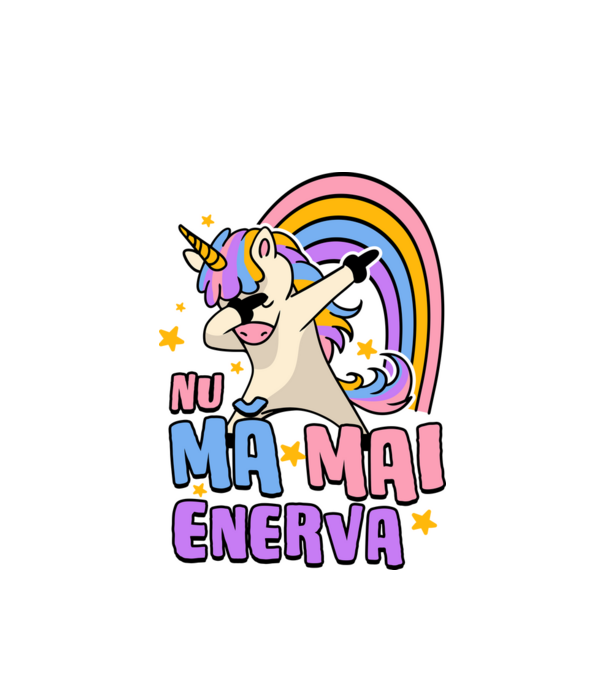 Nu mă mai enerva model alb pe tricou