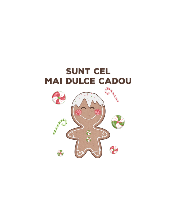 Sunt cel mai dulce cadou model alb pe tricou
