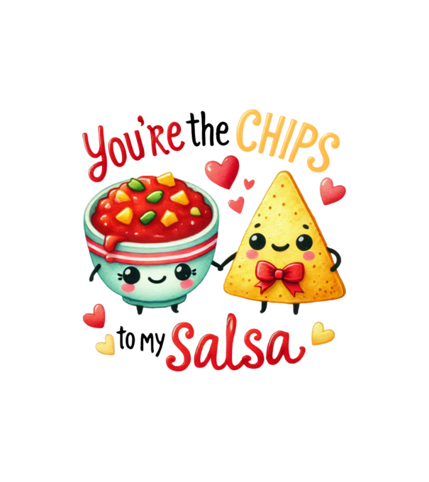 Chips to my Salsa model nisipiu pe tricou