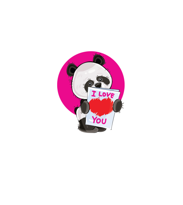 dragoste panda model negru pe tricou