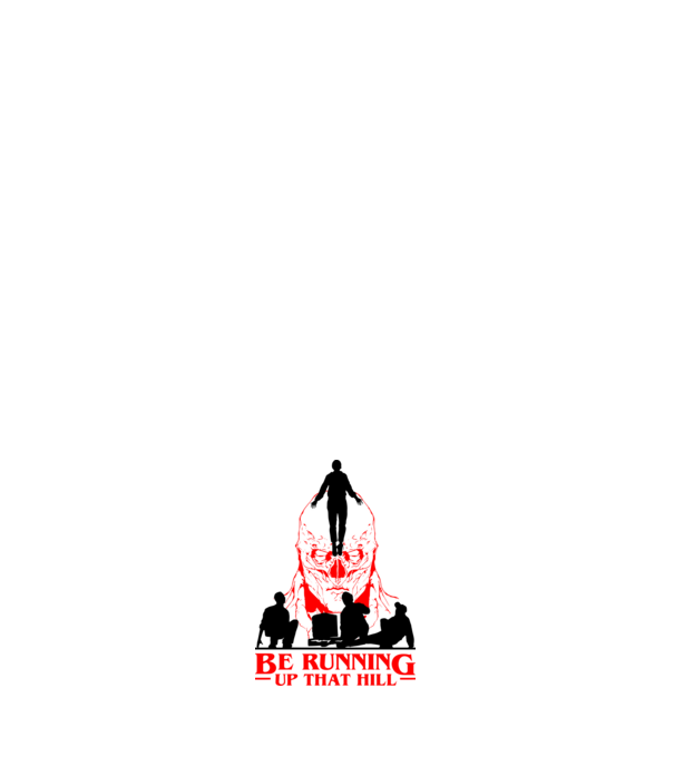 vecna running up that hill model negru pe tricou