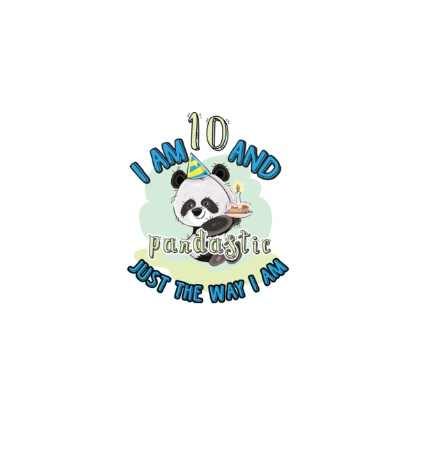 PANDASTIC 10 model alb pe tricou