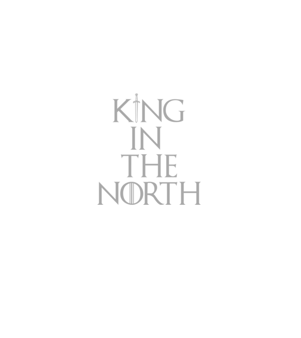 King in the North model negru pe tricou
