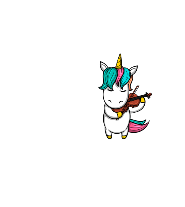 Unicorn Violin model galben neon pe tricou