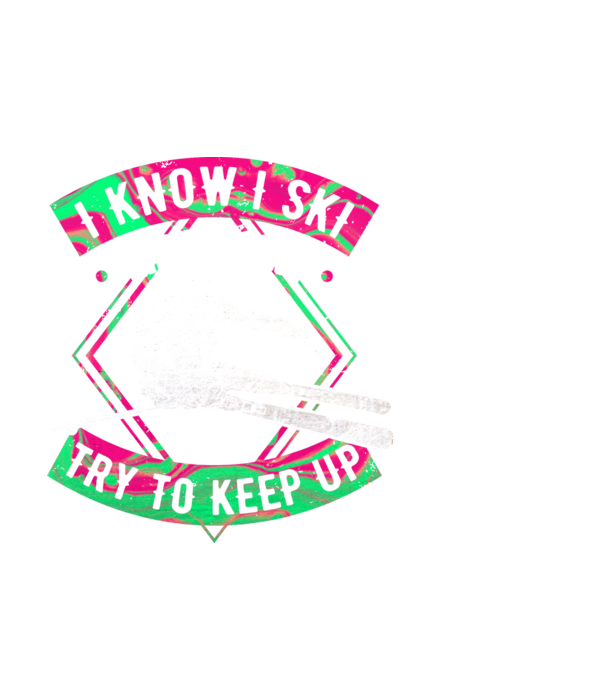 Skiing like a girl model negru pe tricou