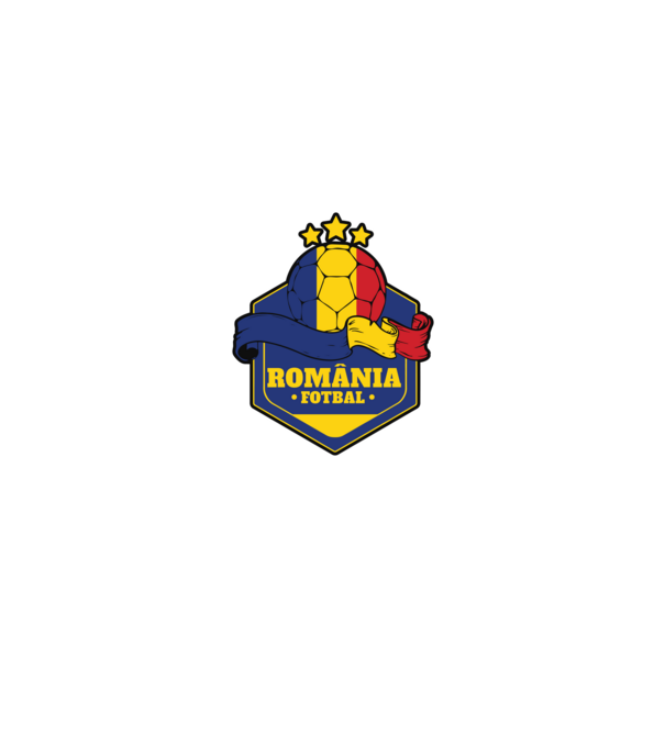 România Fotbal model alb pe tricou