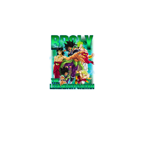 broly dragonball model negru pe tricou