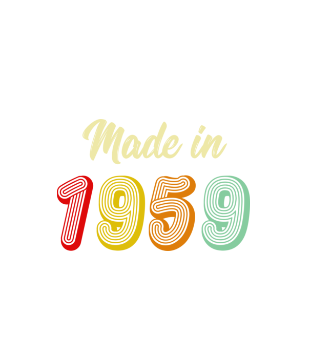 made in 1959 retro model negru pe tricou