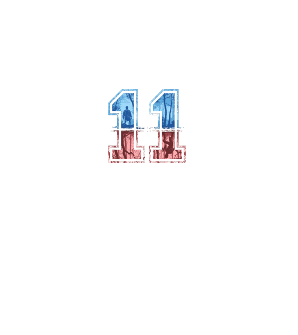 11 eleven stranger things model negru pe tricou