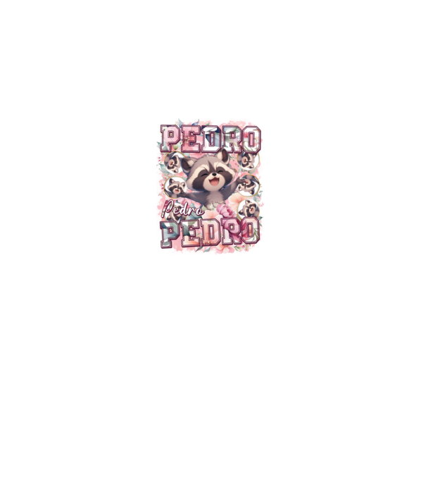 Girly Pedro model alb pe tricou