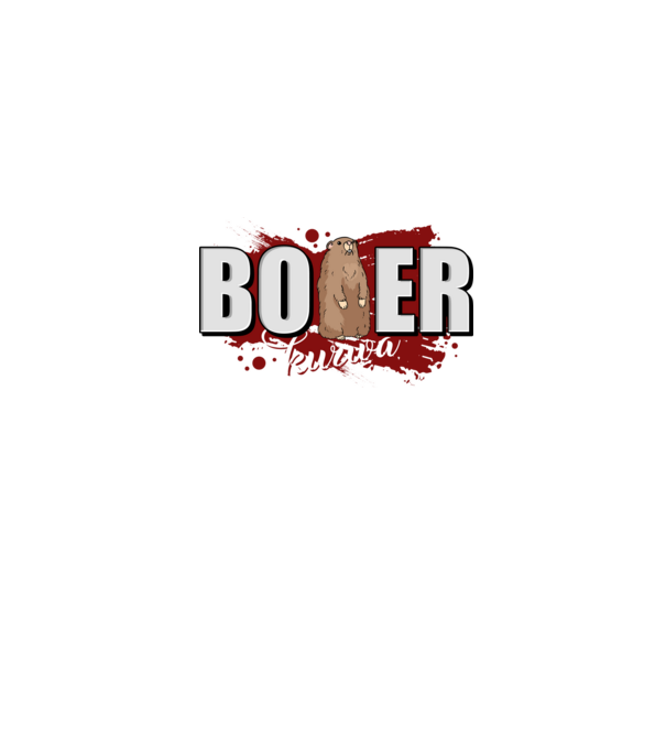 Bober Kurwa model albastru jeanși pe tricou