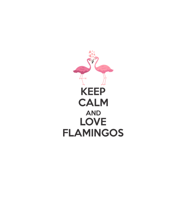 KEEP CALM and love flamingos dark model alb pe tricou