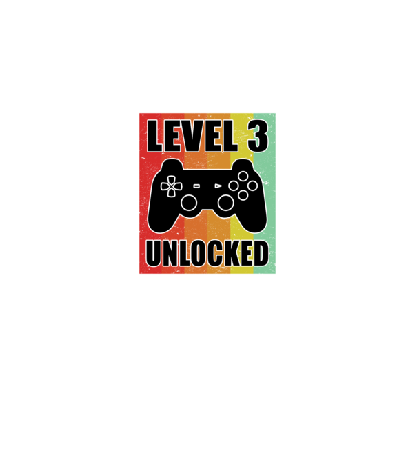 level 3 unlocked retro gamer model negru pe tricou