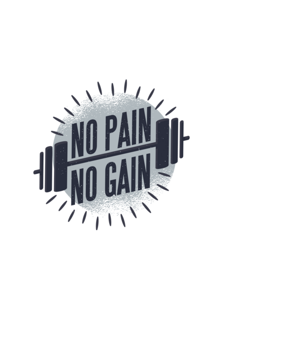 No pain no gain round model roșu pe tricou