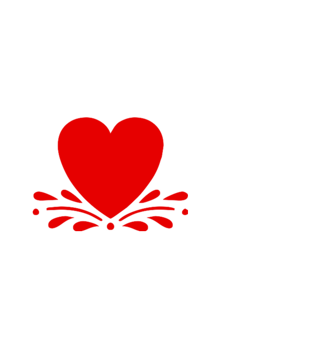 inimă Valentine model alb pe tricou