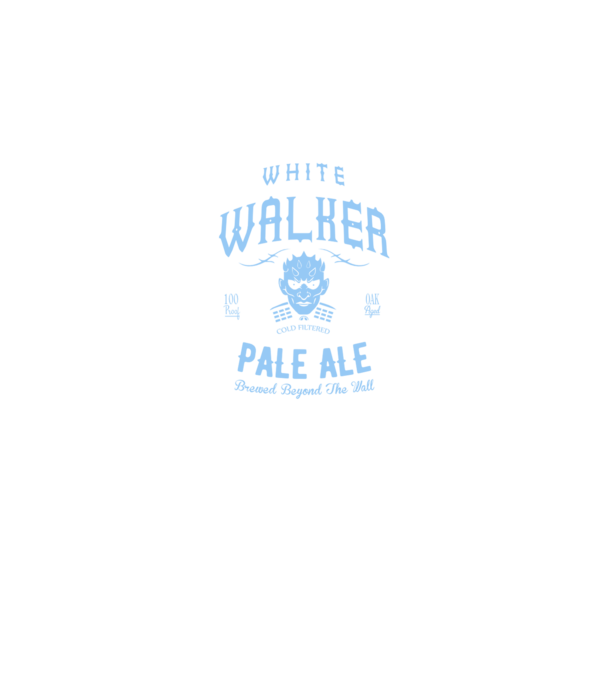 White Walker Pale Ale model negru pe tricou
