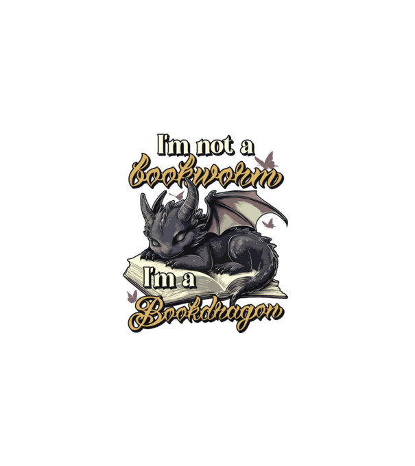 I am not a bookworm i am a bookdragon model negru pe tricou