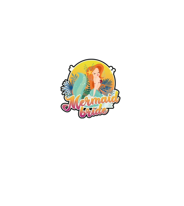 Mermaid bride hawaii model alb pe tricou
