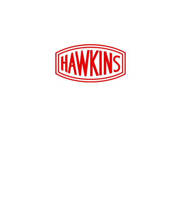 hawkins stranger things model negru pe tricou