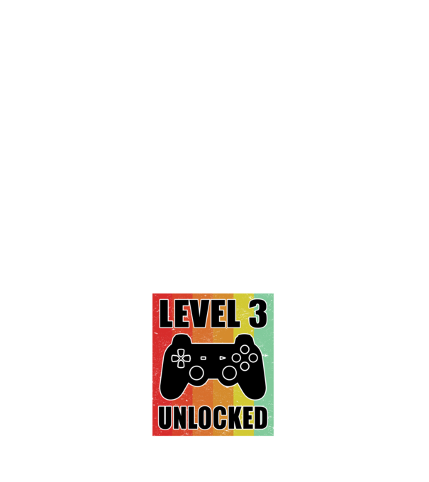 level 3 unlocked retro gamer model negru pe tricou