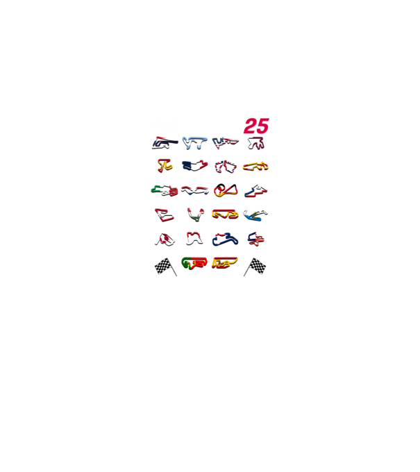 MOTOGP 25 CALENDAR Negru model negru pe tricou