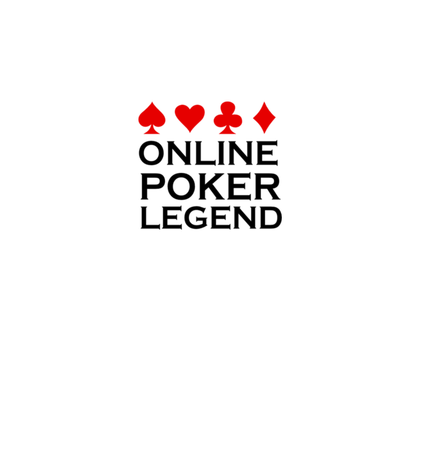 Online Poker Legend model alb pe tricou