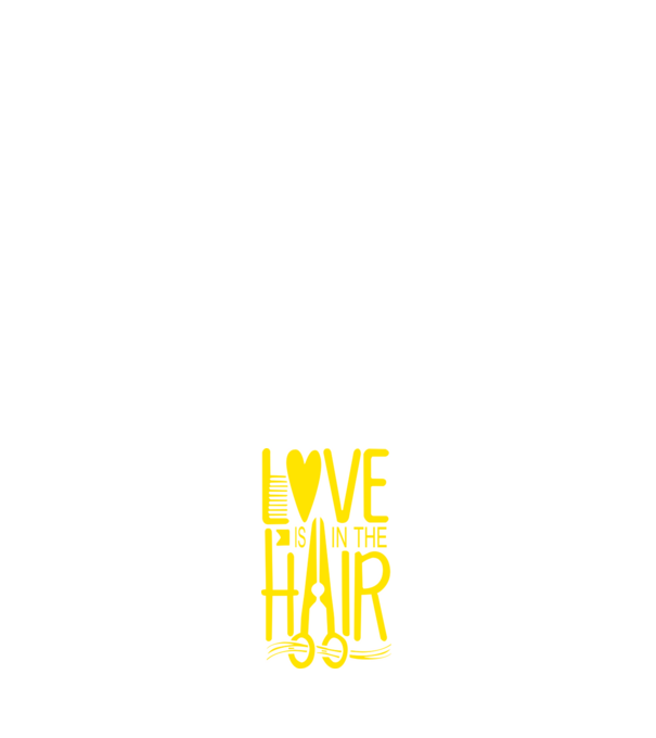 Love is in the hair model negru pe tricou