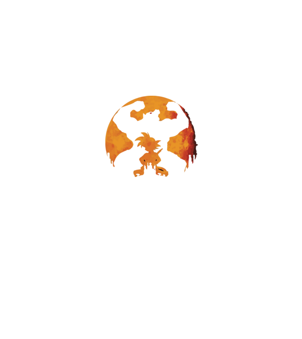 goku sunset model negru pe tricou
