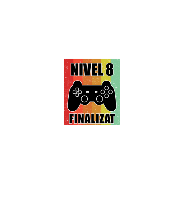 Nivel 8 finalizat model negru pe tricou
