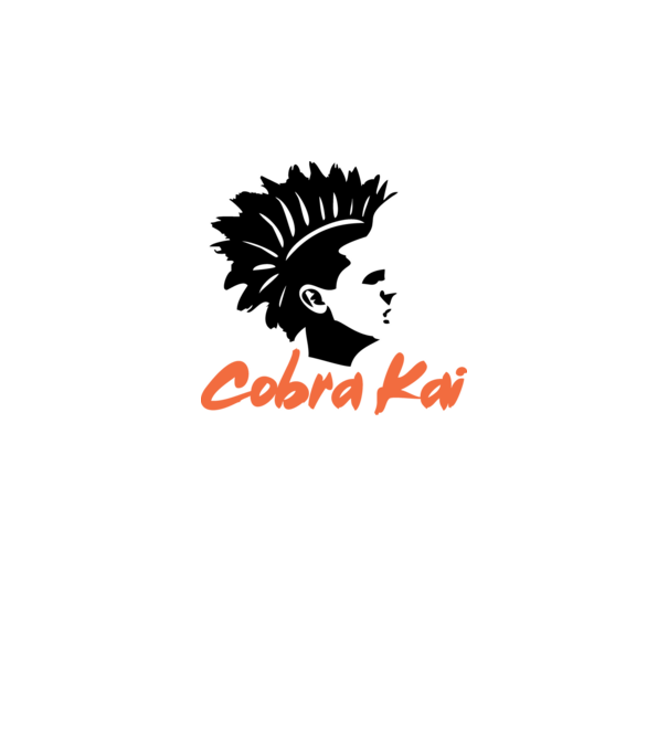 cobra kai punk model alb pe tricou