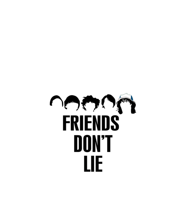 friends dont lie stranger things model alb pe tricou
