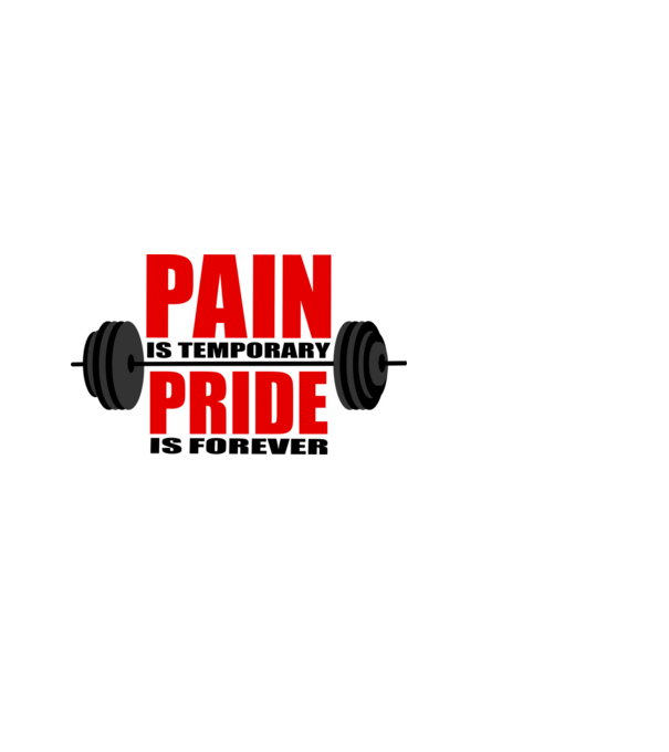 Pain is temporary model alb pe tricou