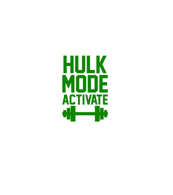 Hulk mode model alb pe tricou