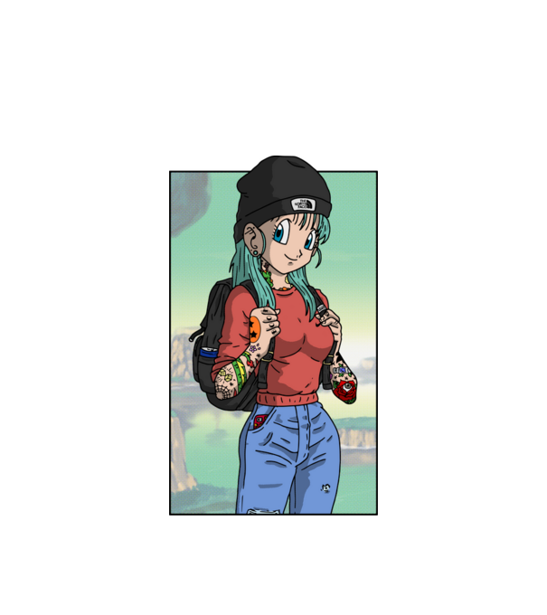 dragon ball bulma model alb pe tricou