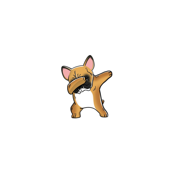 Buldog francez DAB model negru pe tricou