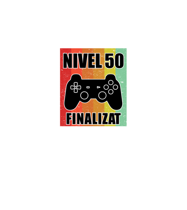 Nivel 50 finalizat model negru pe tricou