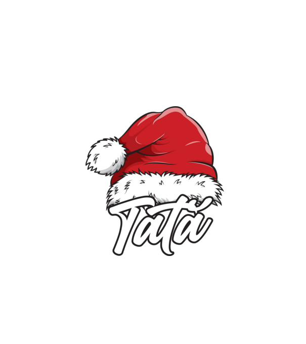 tată Santa Hat model negru pe tricou
