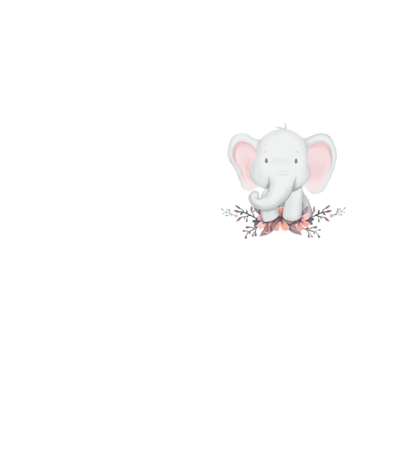 Elefant cu flori model galben neon pe tricou