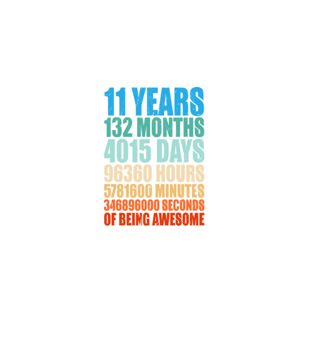 11 years of being awesome model negru pe tricou
