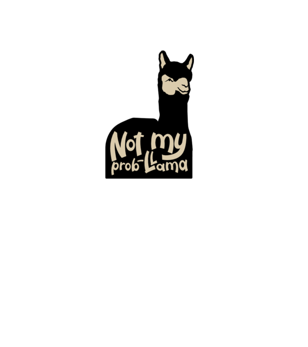 Not my problama model alb pe tricou