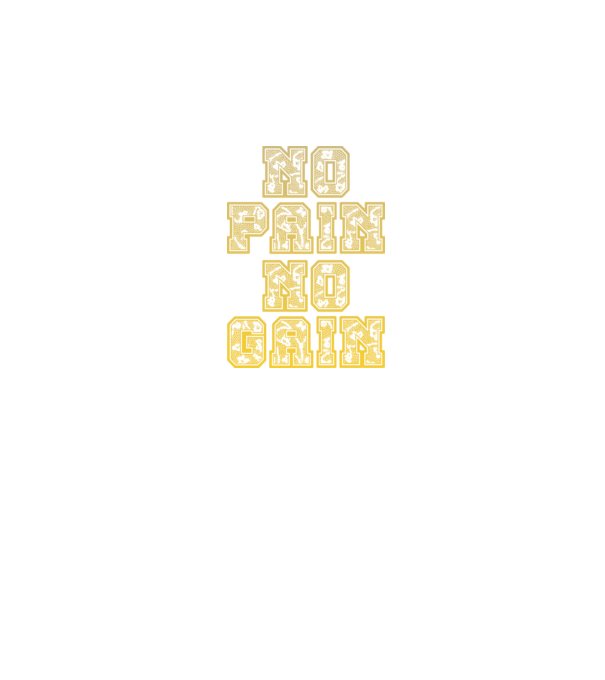 No Pain No Gain model negru pe tricou